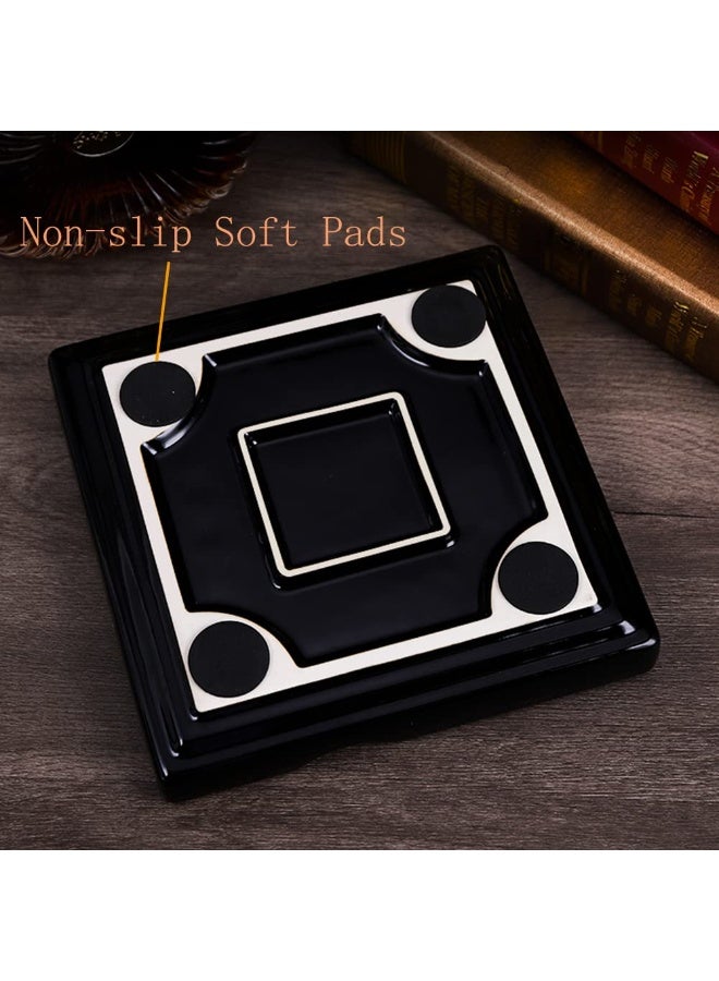KISSUN Cigar Ashtray Large Ceramic Cigarettes Ash Tray Black Cigars Ashtrays for Men travel, Indoor, Outdoor, Patio, Home, Office, Gift - Image 4